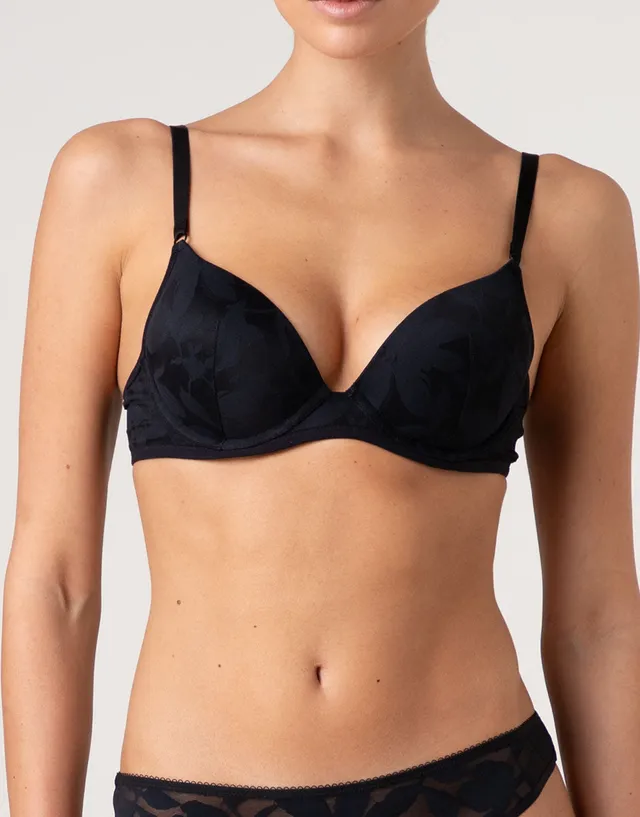 Lovable Garden Flowers Lace Reggiseno Push-Up con Ferretto Modern Bloom Lace nero pizzo
