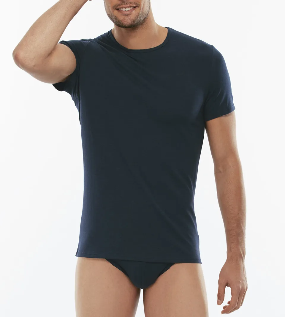 Lovable Basic Soul T-Shirt girocollo blu cotone elasticizzato