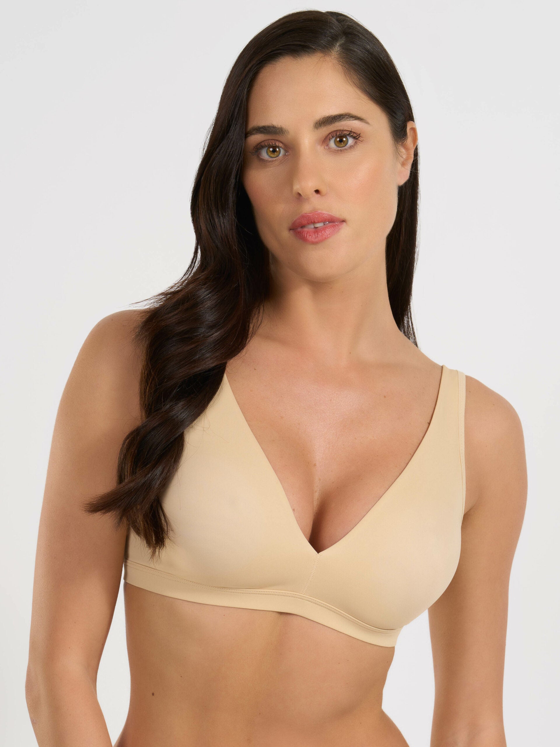 SPIMAN Design reggiseno in microfibra coppe preformate coppa B bianco