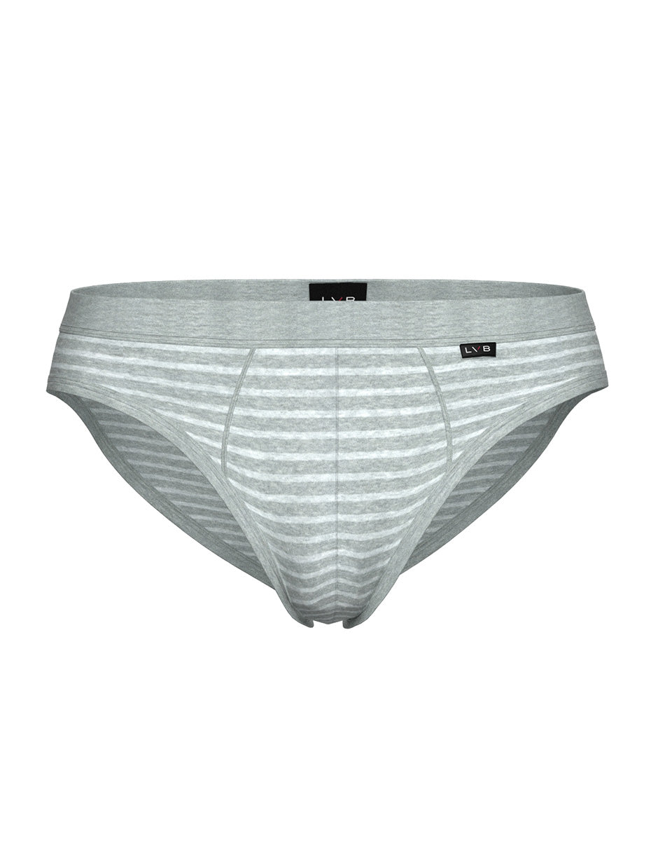 Lovable Jacquard Cotton Modal slip 3/S cotone modal grigio melange a righe