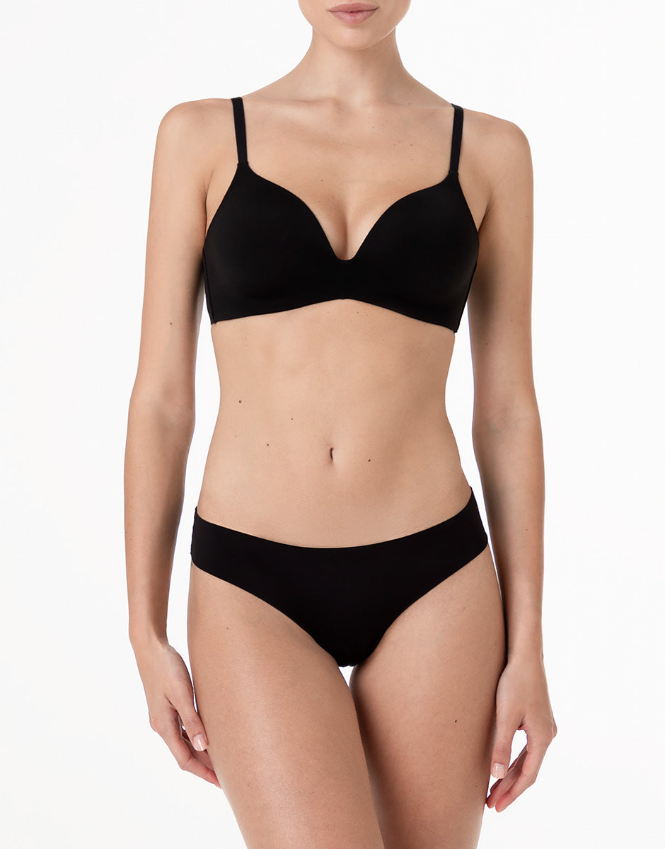 Lovable Invisible Essence reggiseno senza ferretto nero in microfibra