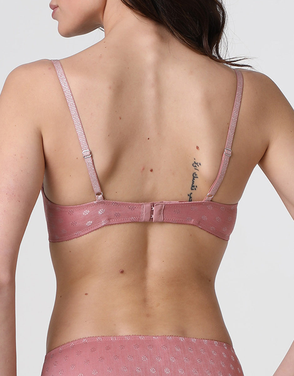 Lovable My Daily Comfort Daisy Fancy Micro reggiseno triangolo rosa polvere imbottito