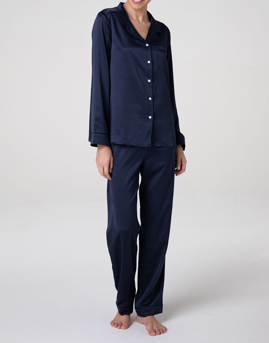 Lovable Basic Soul Pigiama Lungo Aperto pigiama blu navy