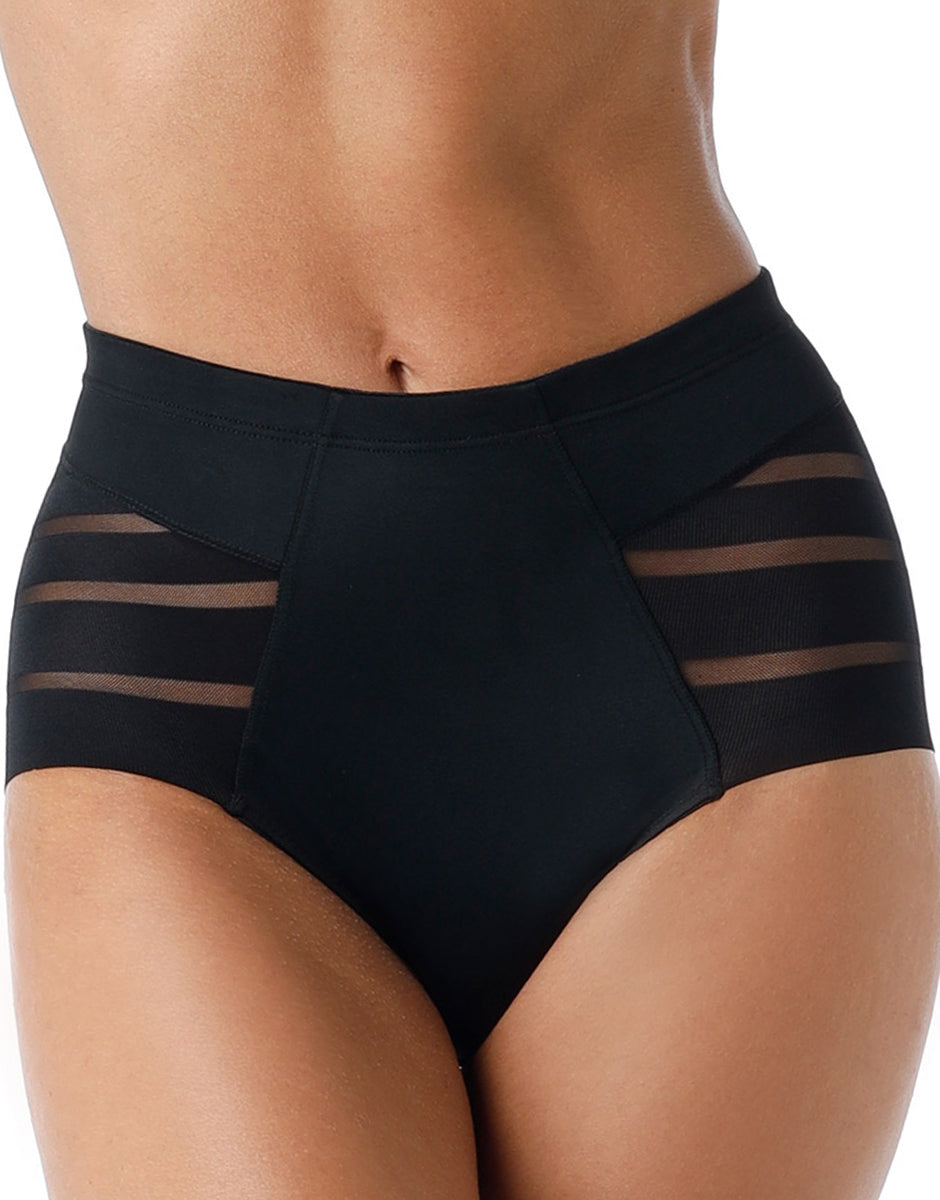 Lovable Body Bliss Fancy Shaping guaina vita media nero microfibra e tulle
