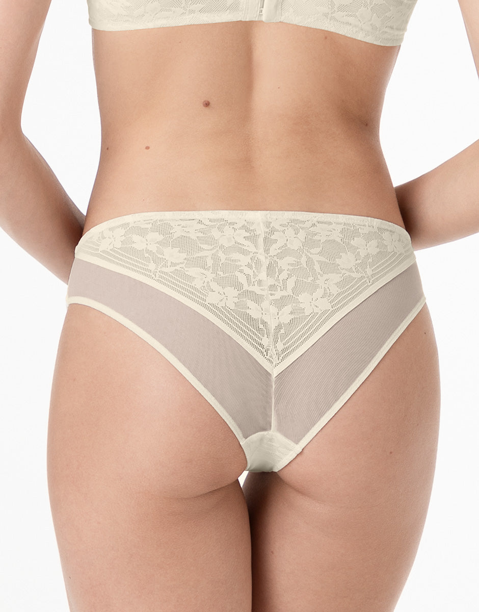 Lovable So Lacy Panties Brasiliano Blossom Lace brasiliano avorio in pizzo