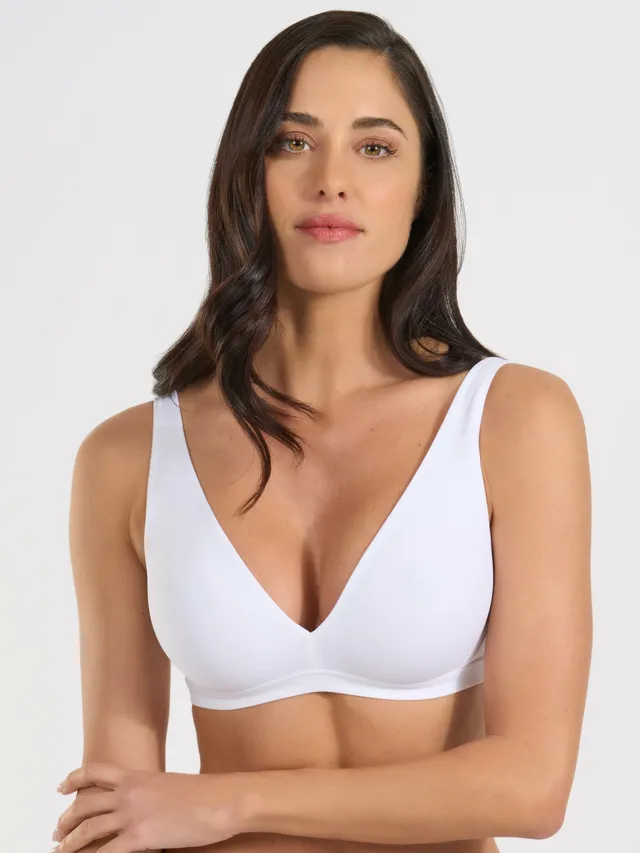 SPIMAN Design reggiseno in microfibra coppe preformate coppa B bianco