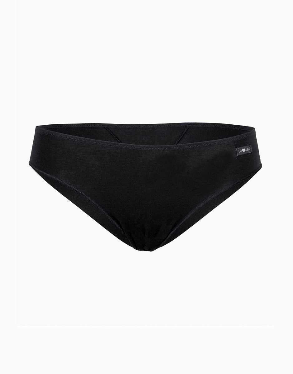 Lovable Invisible Cotton Slip nero in cotone