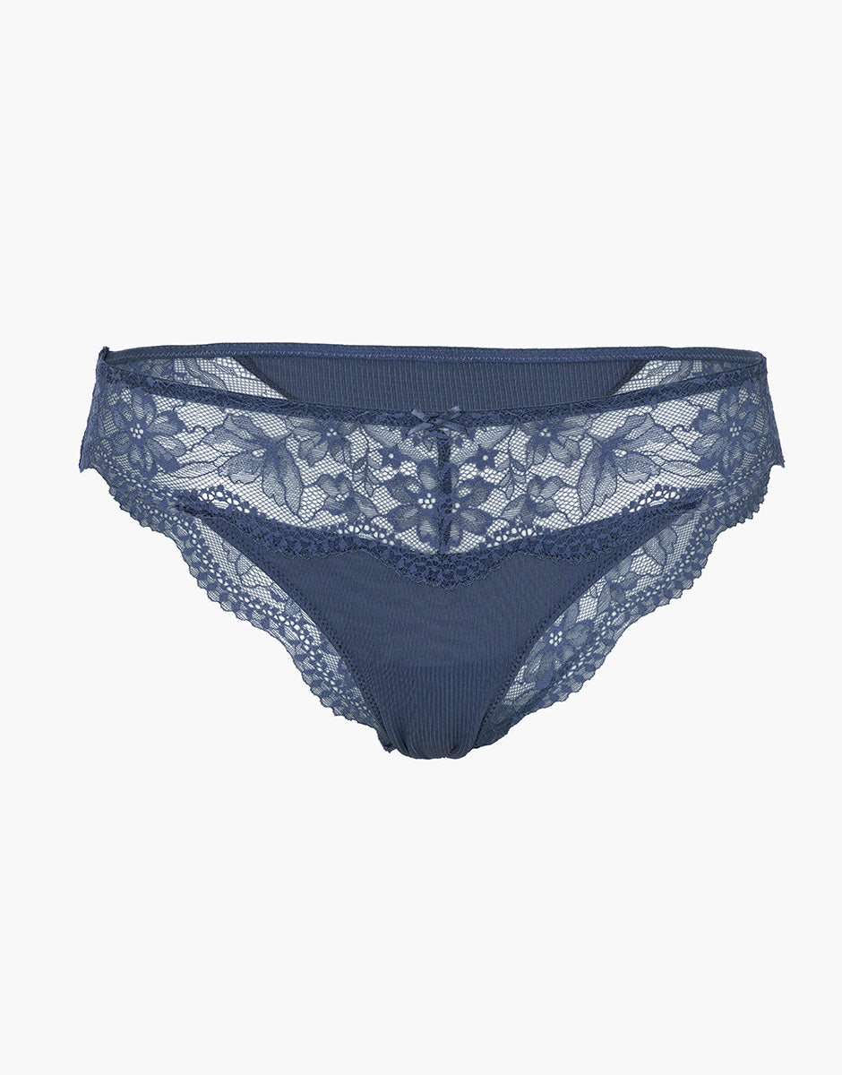 Lovable So Lacy Panties Casual Rib Lace slip blu polvere