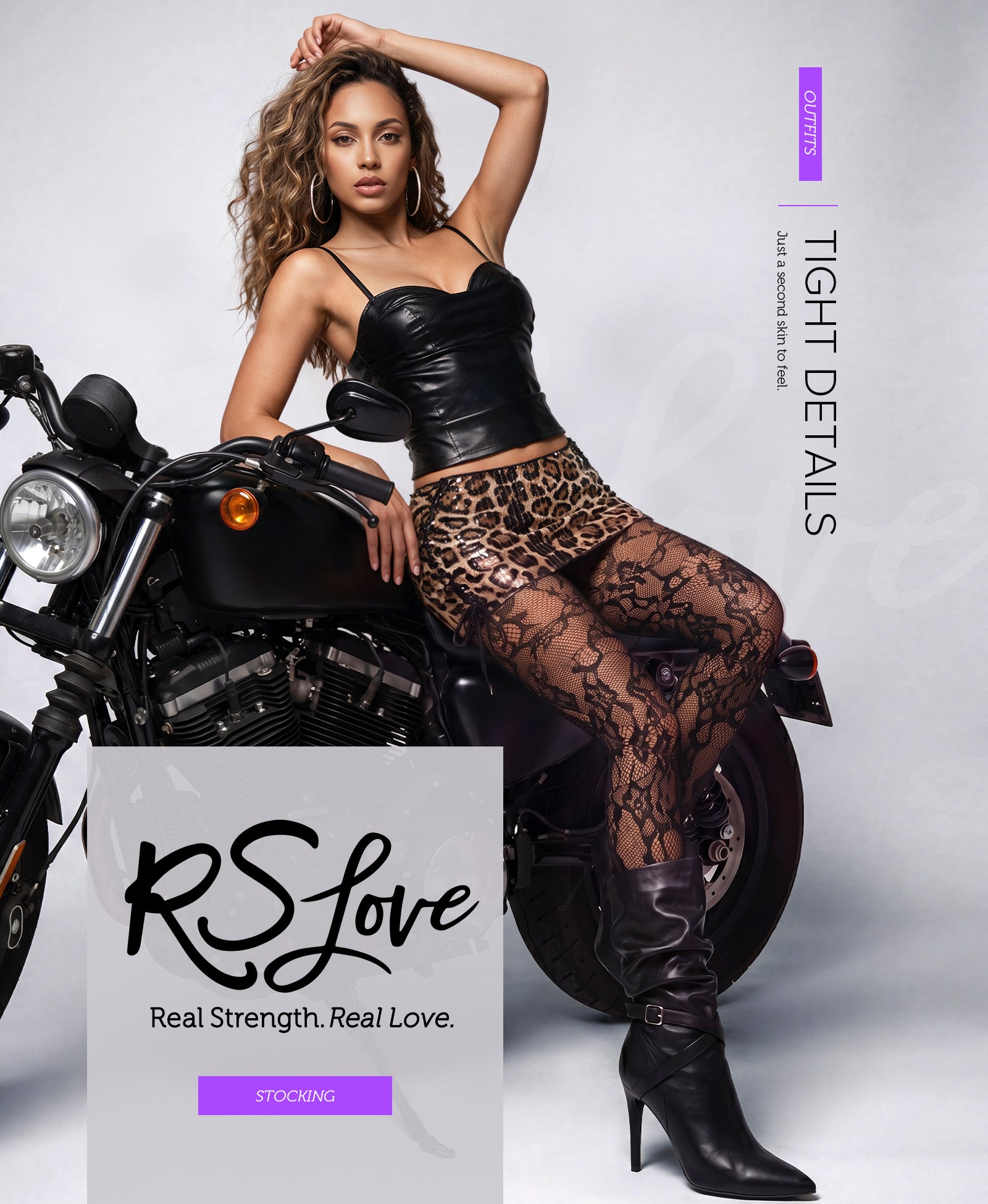 RSLOVE Patterned tights Floral Fishnet Lace Tights collant neri