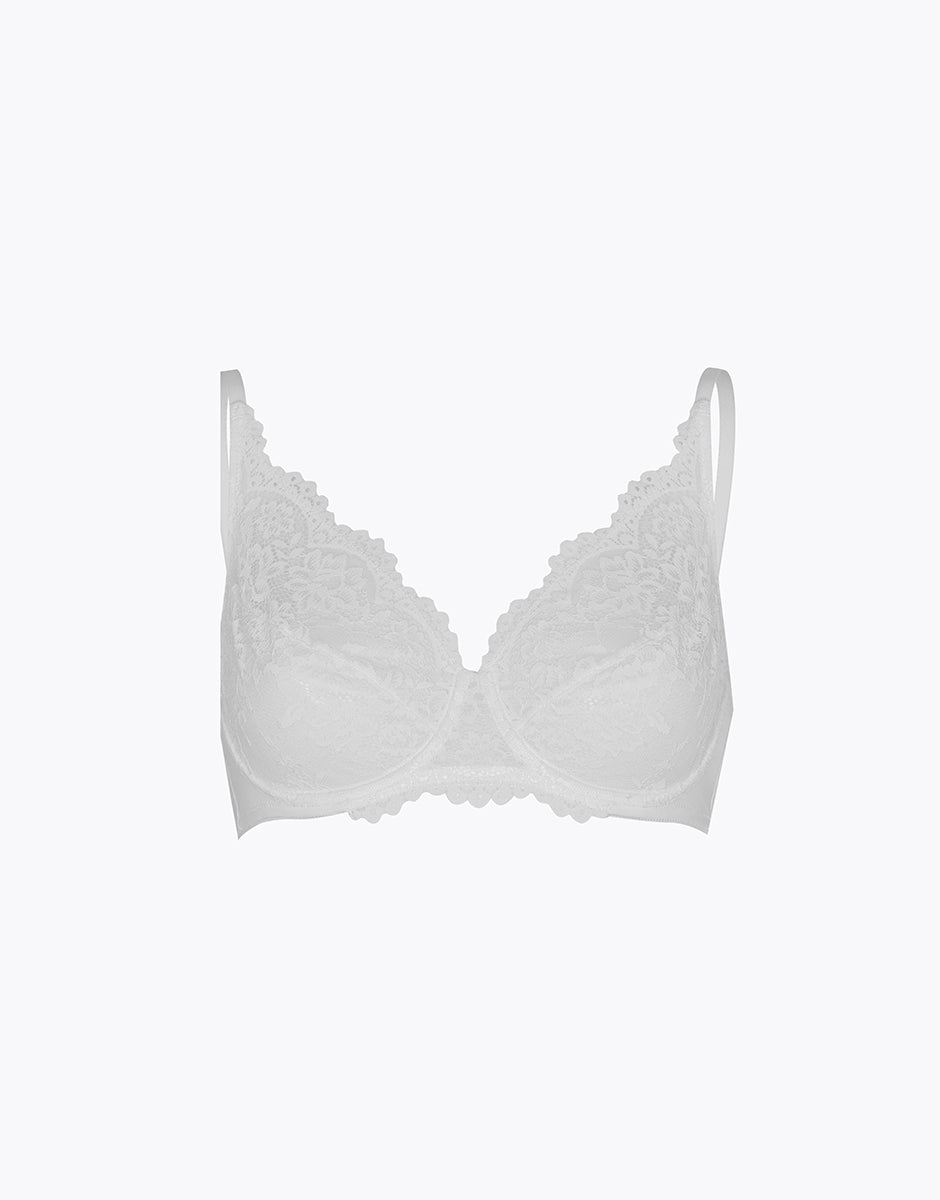 Lovable Garden Flowers Lace Stylish Lace reggiseno con ferretto bianco