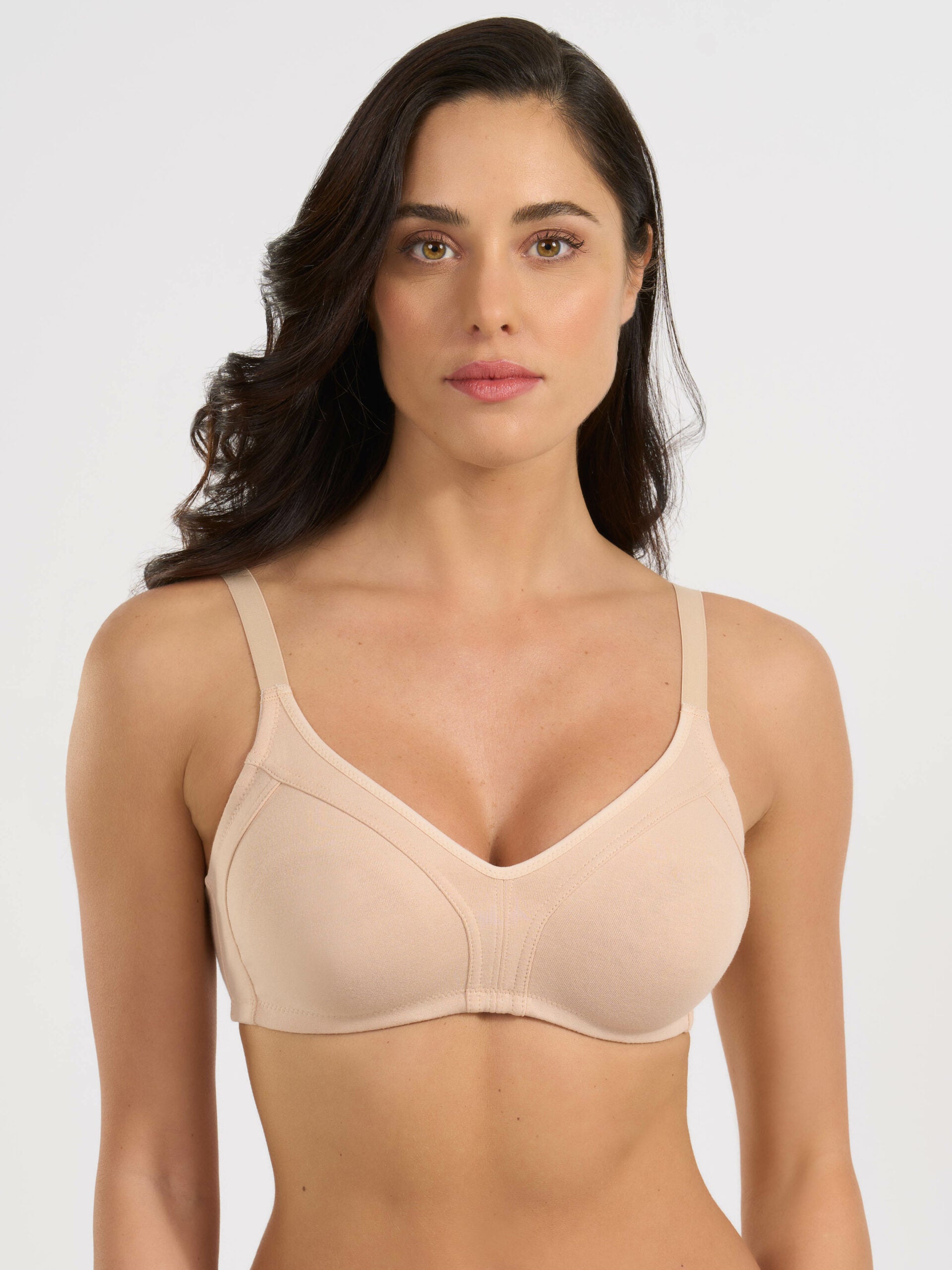 SPIMAN Millennial reggiseno senza ferretto bianco coppa C in cotone elastico