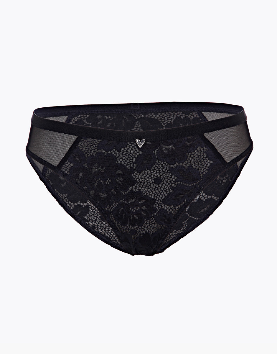 Lovable Anniversary Lace Slip nero in pizzo riciclato