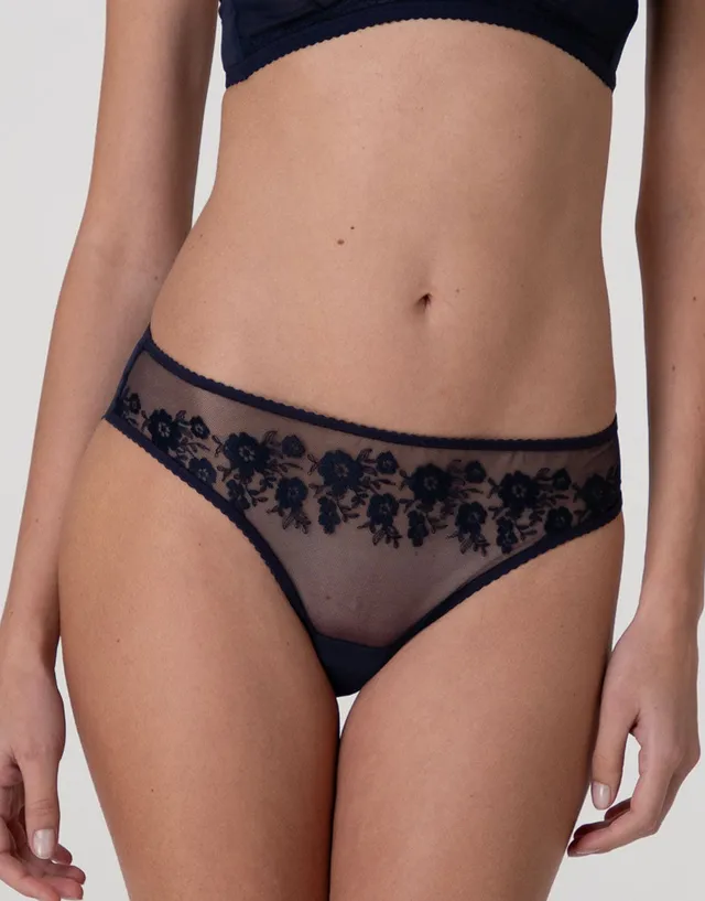 Lovable So Lacy Panties Elegant Embroidery slip blu navy ricamato