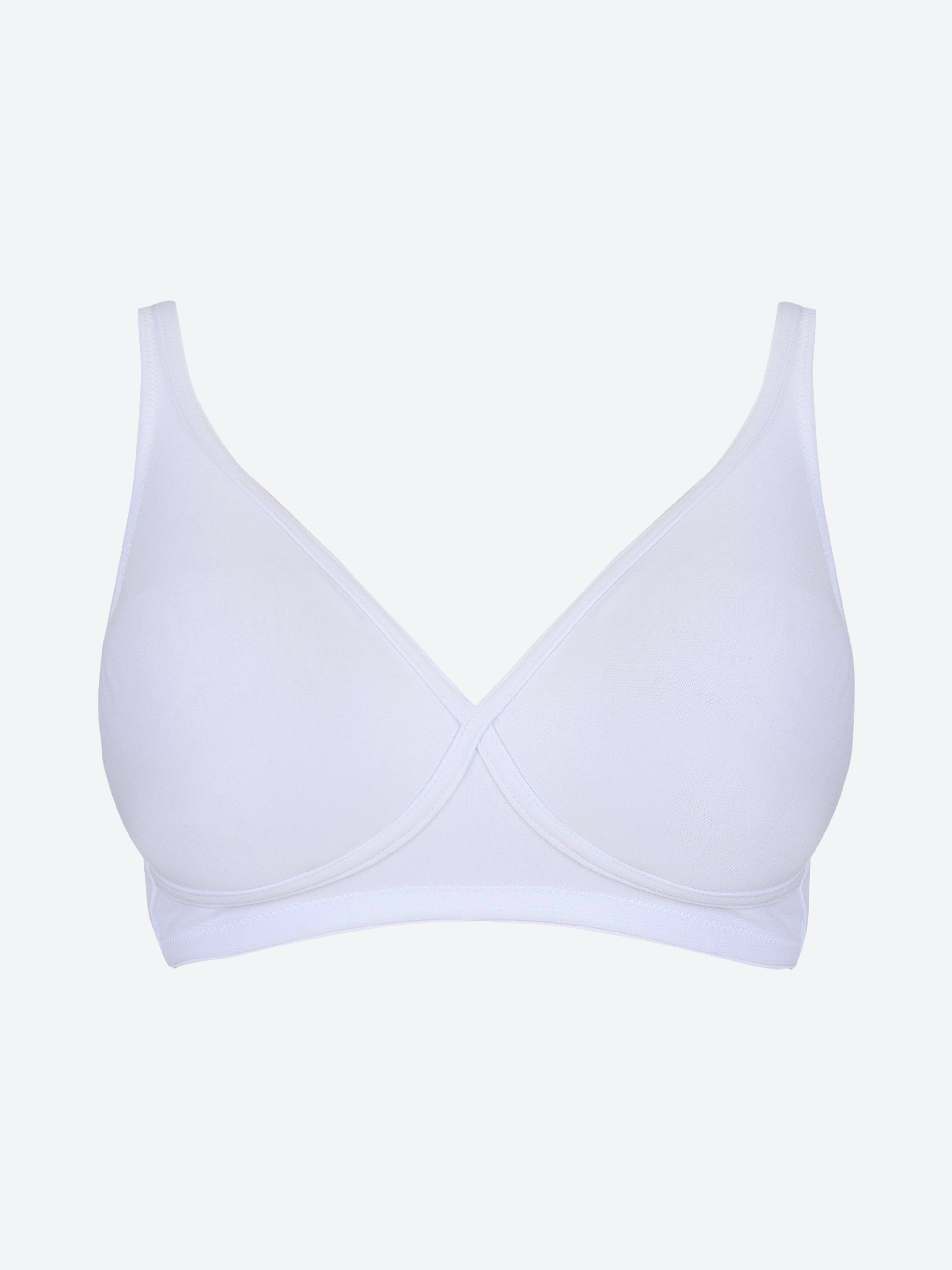 SPIMAN Millennial reggiseno in cotone elasticizzato bianco