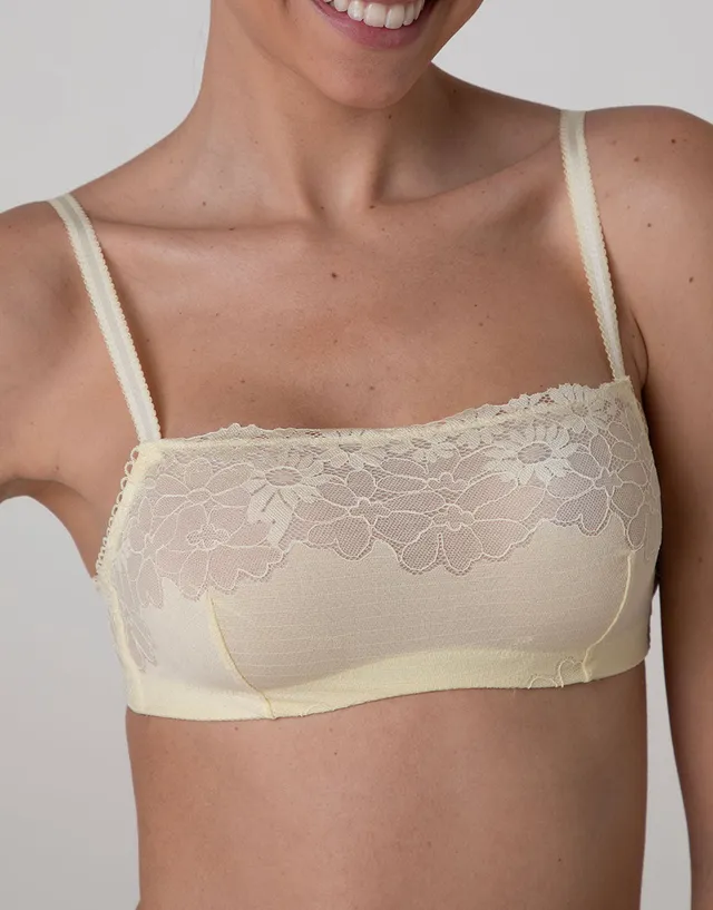 Lovable Garden Flowers Lace Bralette senza ferretto vaniglia