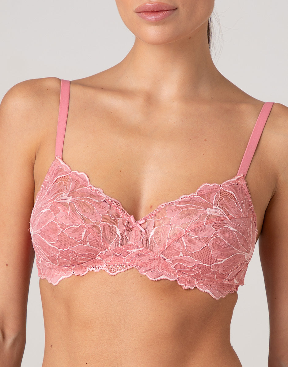 Lovable Garden Flowers Lace Floreal Lace reggiseno 3B rosa pesco senza ferretto