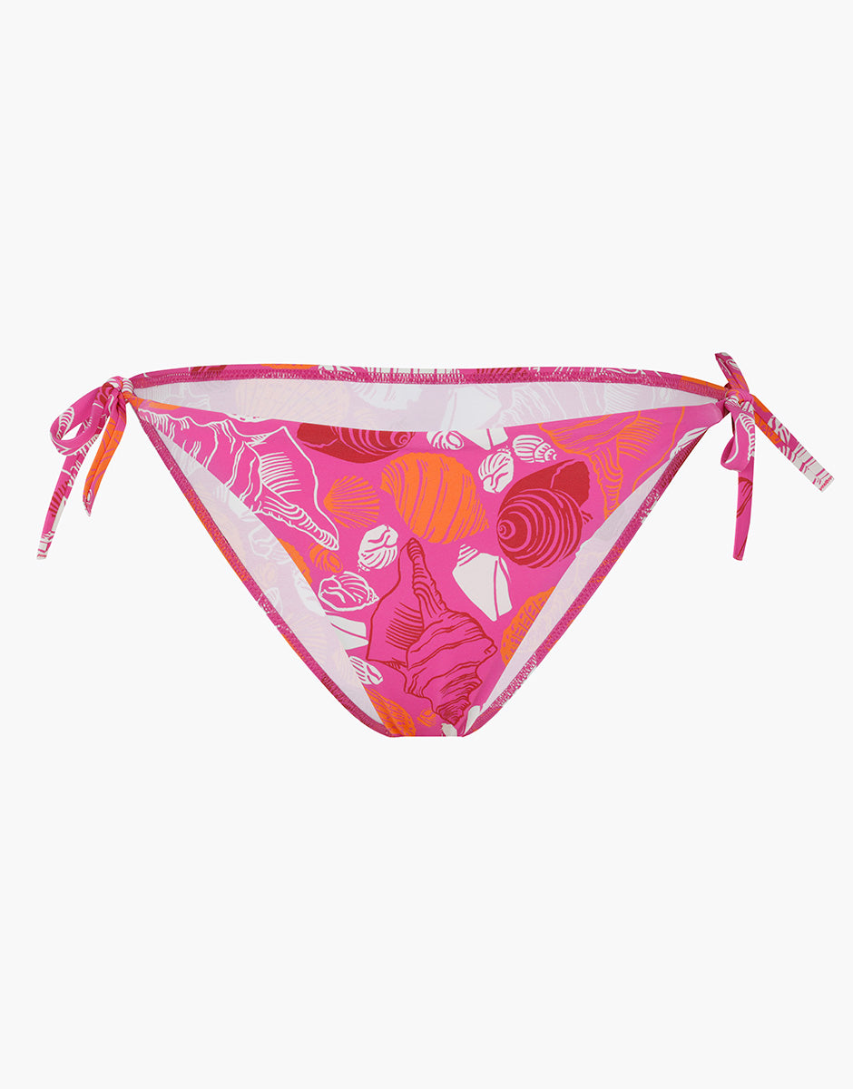 Lovable Glam Shiny Micro RCS Recycled costume slip con laccetti fucsia conchiglie