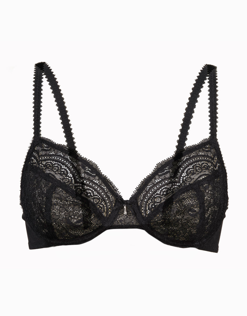 Lovable Celebrity reggiseno con ferretto nero pizzo elastico