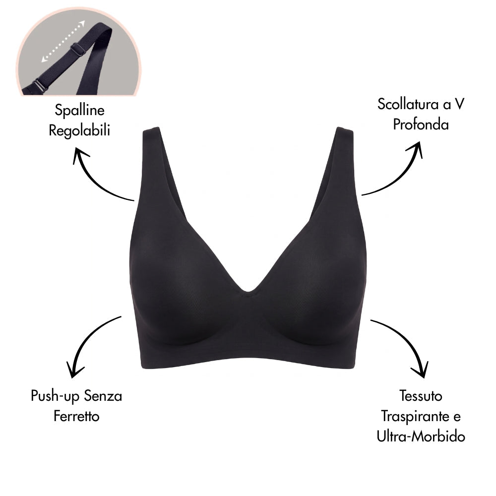 Notorious Notorious N°02 reggiseno con scollatura a V senza ferretti