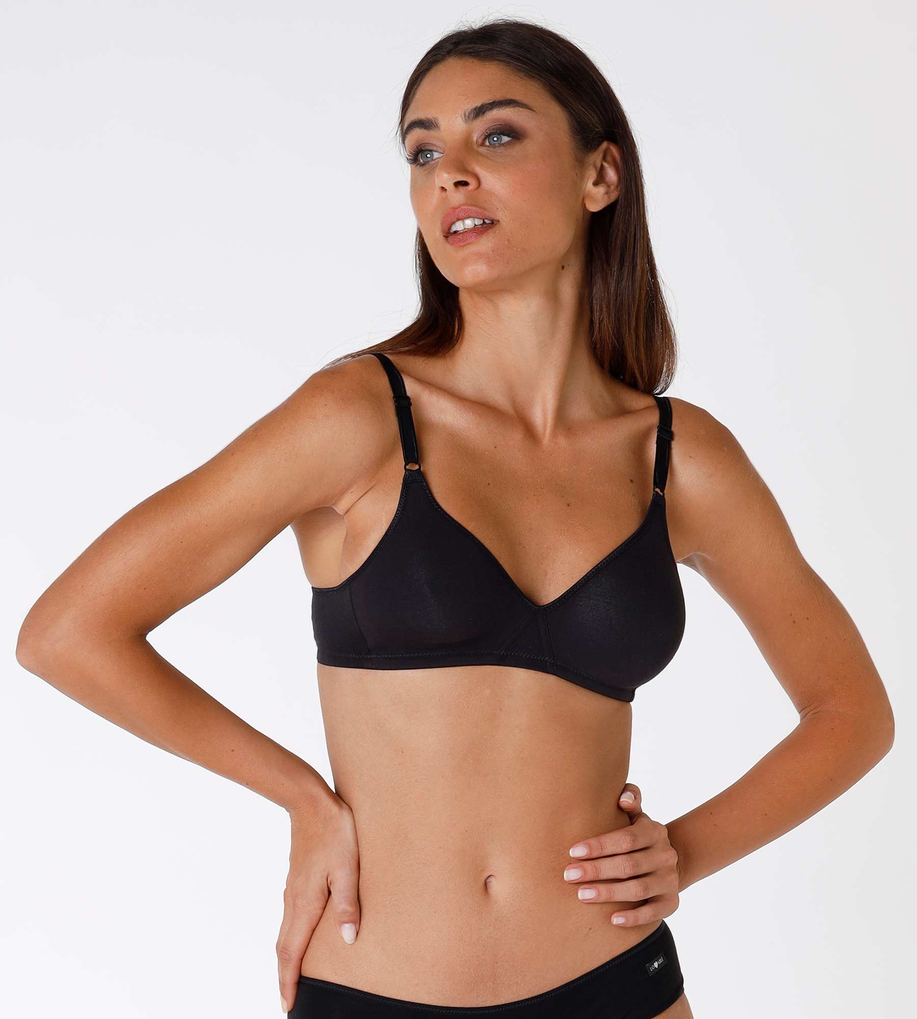 Lovable Value Elegance Cotton Line reggiseno nero bipack cotone