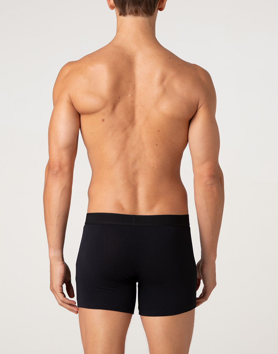 Lovable Value Elegance Signature Cotton boxer lungo nero 9 cm