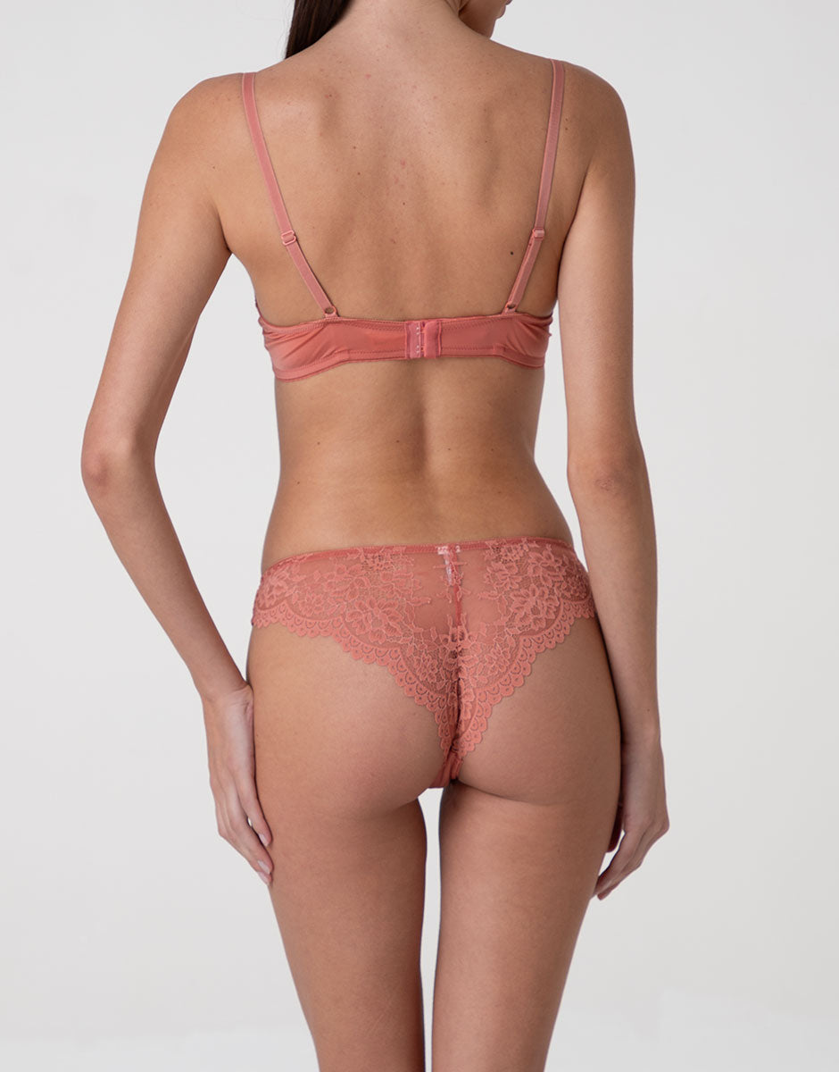 Lovable Stylish Lace reggiseno balconcino terracotta chiaro pizzo