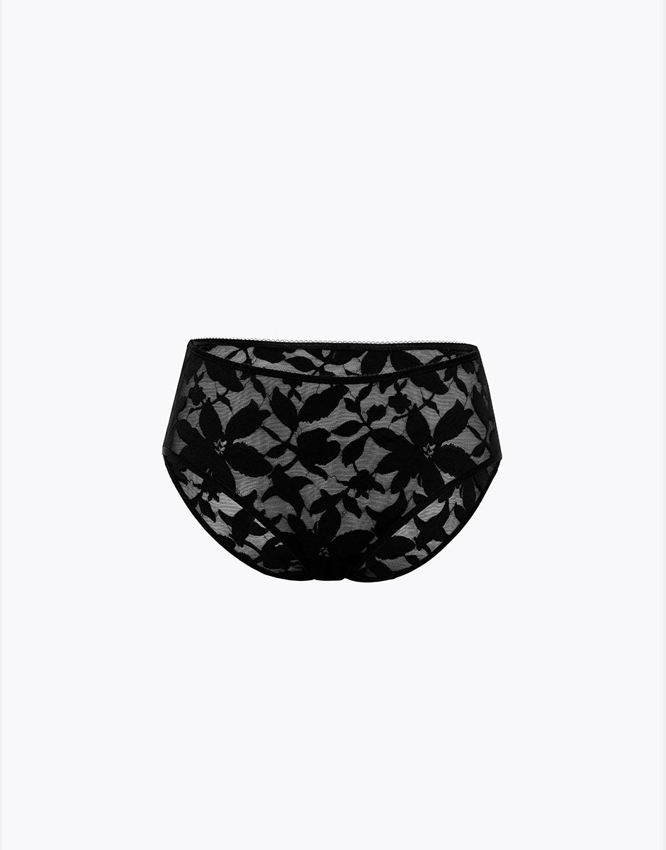Lovable So Lacy Panties Modern Bloom Lace slip alto nero pizzo floreale