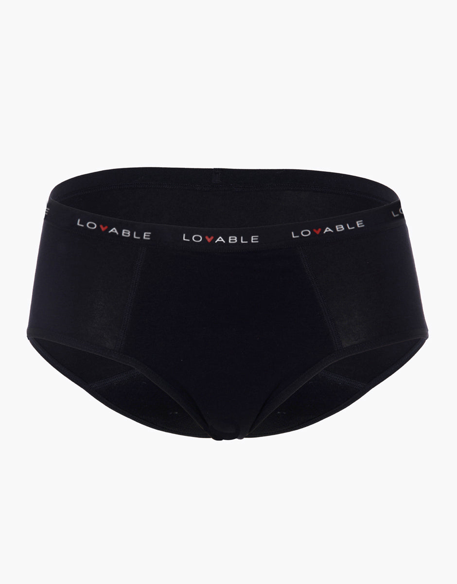 Lovable Lovely culotte da ciclo nera flusso medio