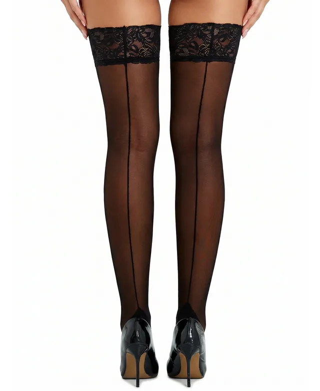RSLOVE Thigh High 30D Lace Backseam calze autoreggenti nude taglia unica