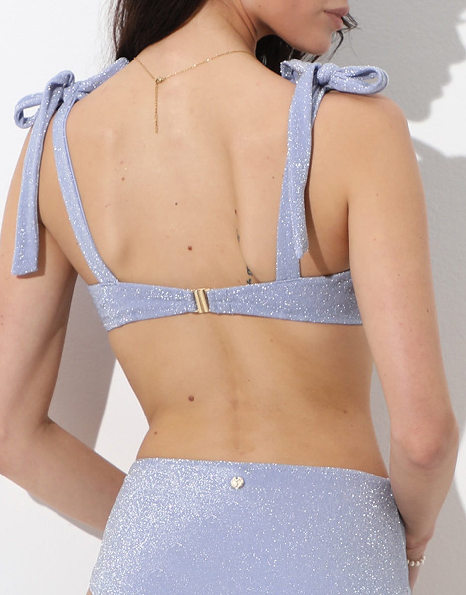 Lovable Glam Shiny Micro Sparkly Micro reggiseno balconette azzurro polvere lillato