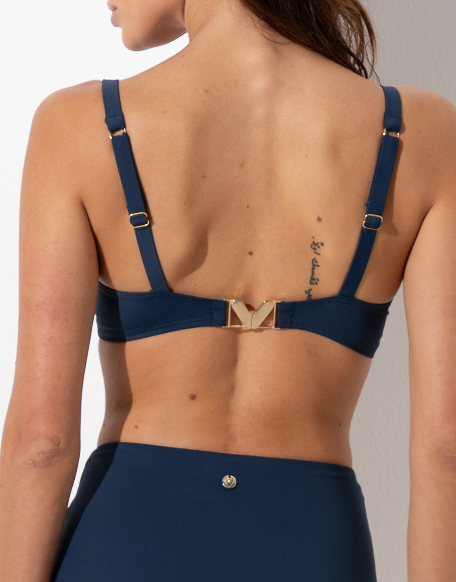 Lovable Glam Shiny Micro Rephined Shaping Micro reggiseno vela blu notte