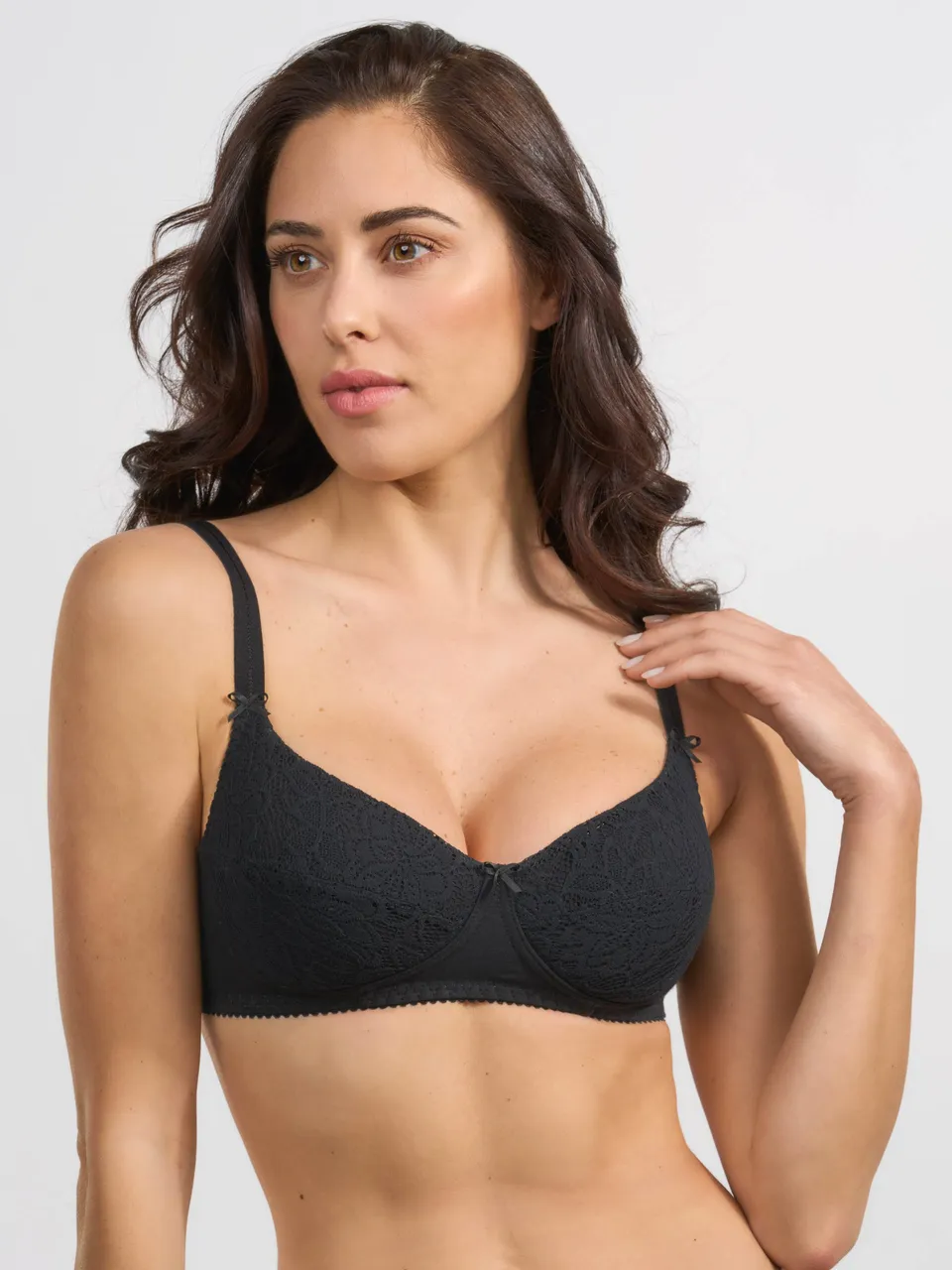 SPIMAN Cotton Reggiseno imbottito bianco coppa B