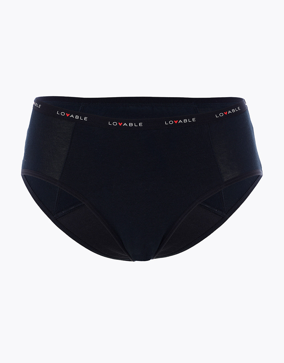 Lovable Lovely NUOVA culotte da ciclo nera flusso abbondante