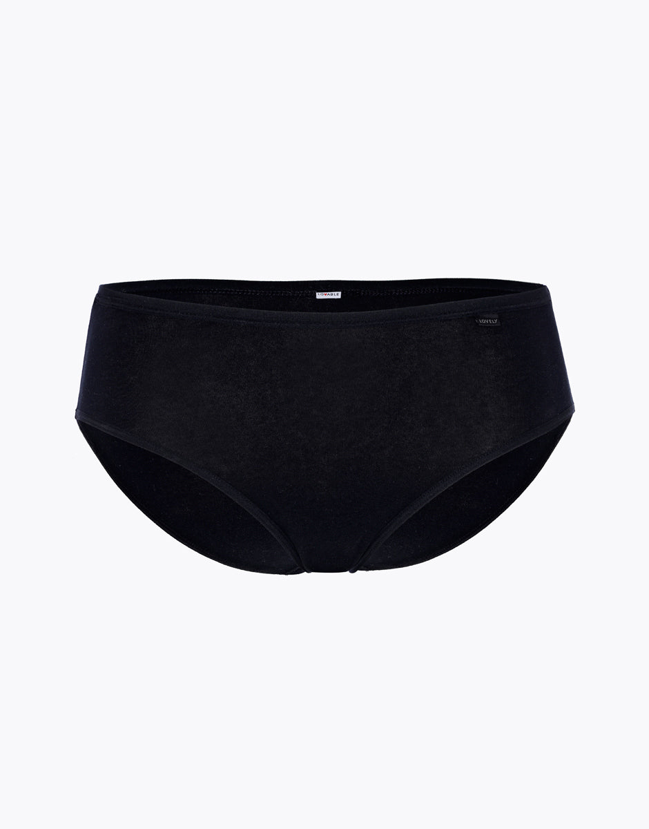 Lovable Lovely slip midi nero in cotone modal