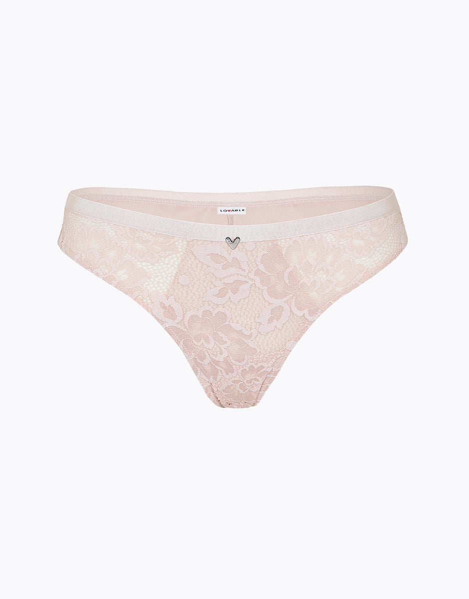 Lovable Anniversary Lace brasiliano in pizzo riciclato cipria