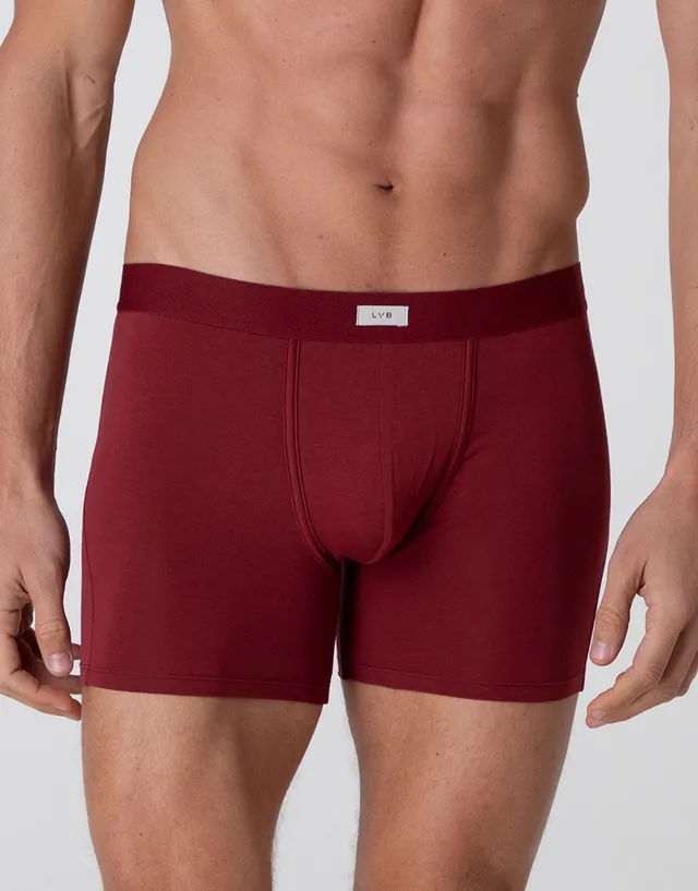 Lovable Value Elegance Modern Stretch Cotton boxer lungo granata