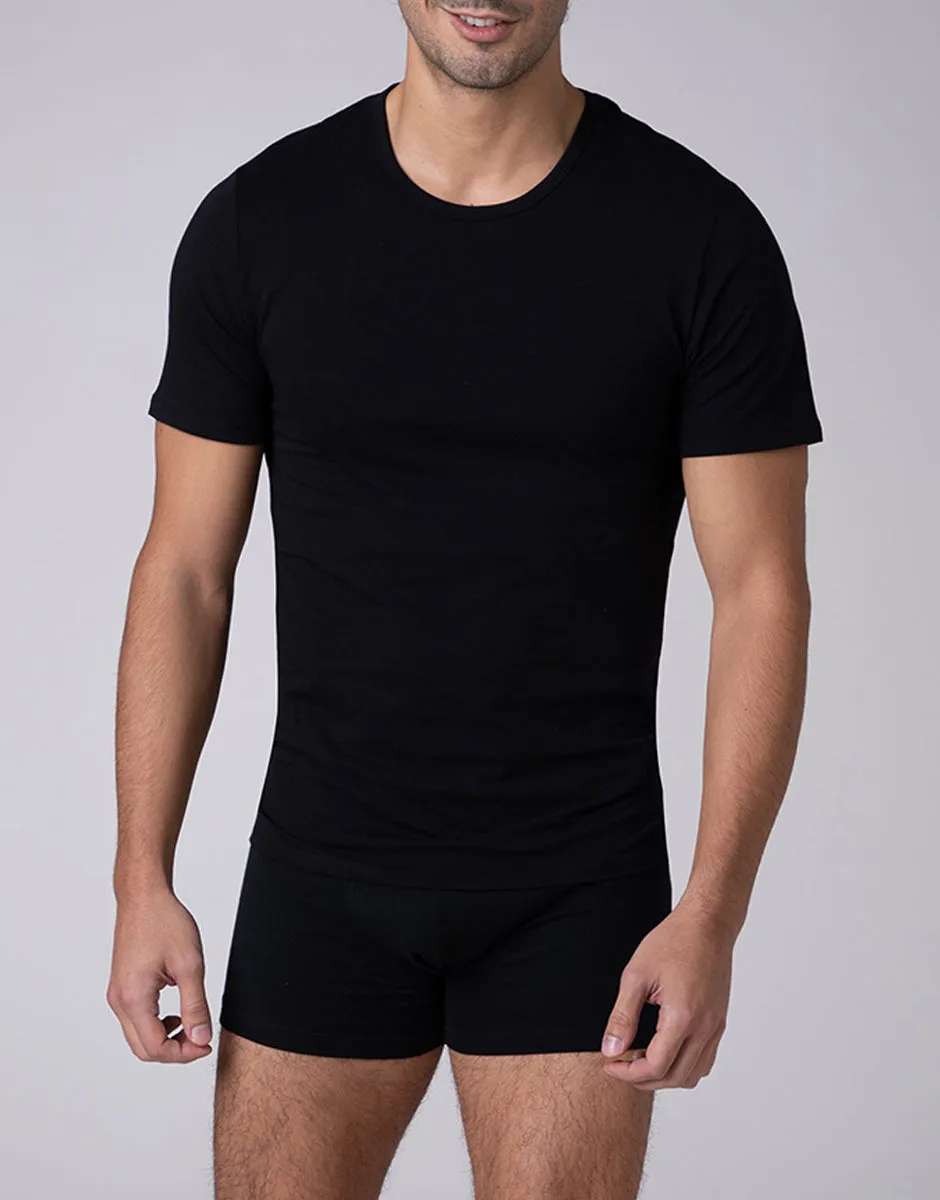 Lovable Basic Soul Cool Sensation t-shirt nera in cotone elasticizzato