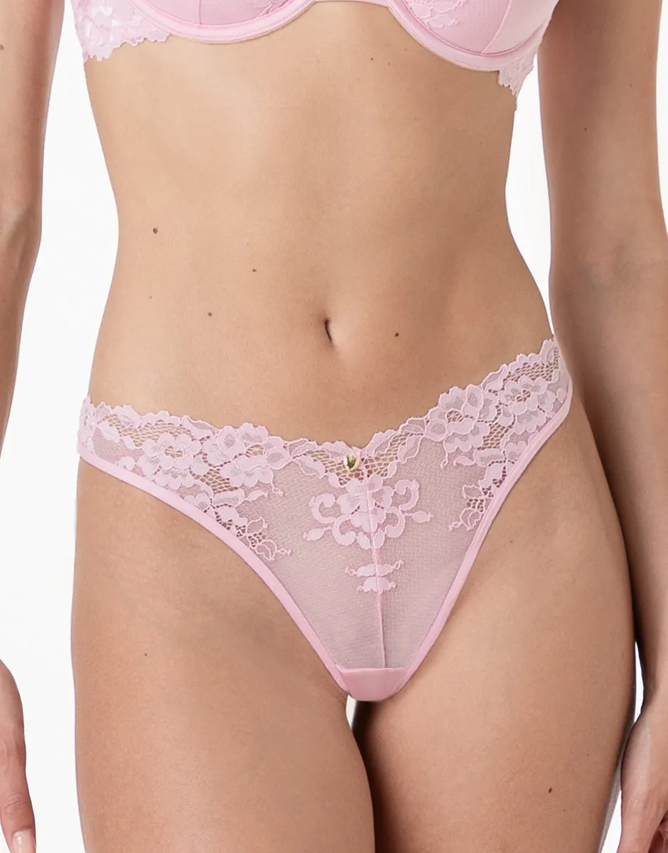 Lovable So Lacy Panties Perizoma Lux Lace rosa confetto 1/XS in pizzo