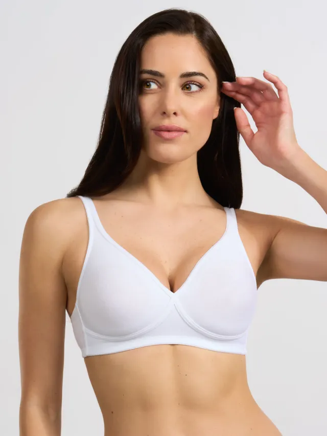 SPIMAN Millennial reggiseno in cotone elasticizzato bianco