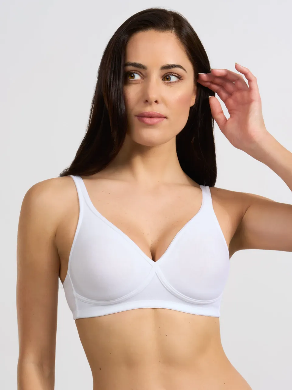 SPIMAN Millennial reggiseno in cotone elasticizzato bianco