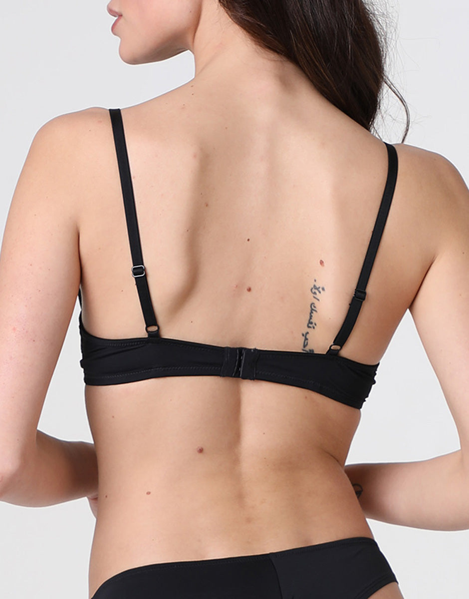 Lovable Garden Flowers Lace Floral Embroidery reggiseno push-up nero