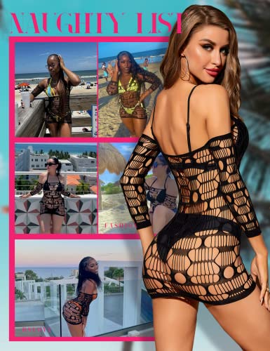 RSLOVE Babydoll Chemise Dress babydoll blu taglia unica in rete