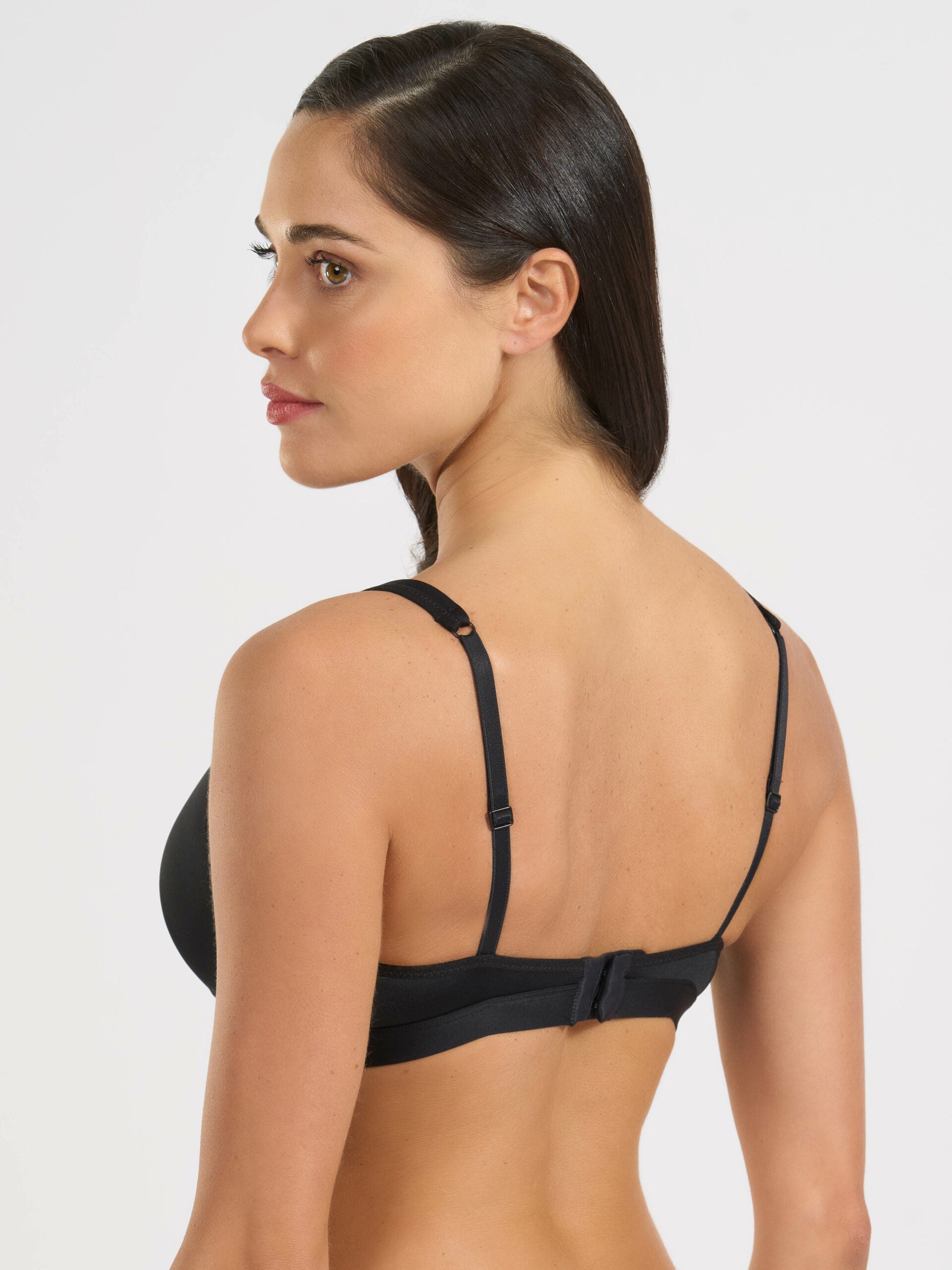 SPIMAN Design reggiseno in microfibra coppe preformate coppa B bianco
