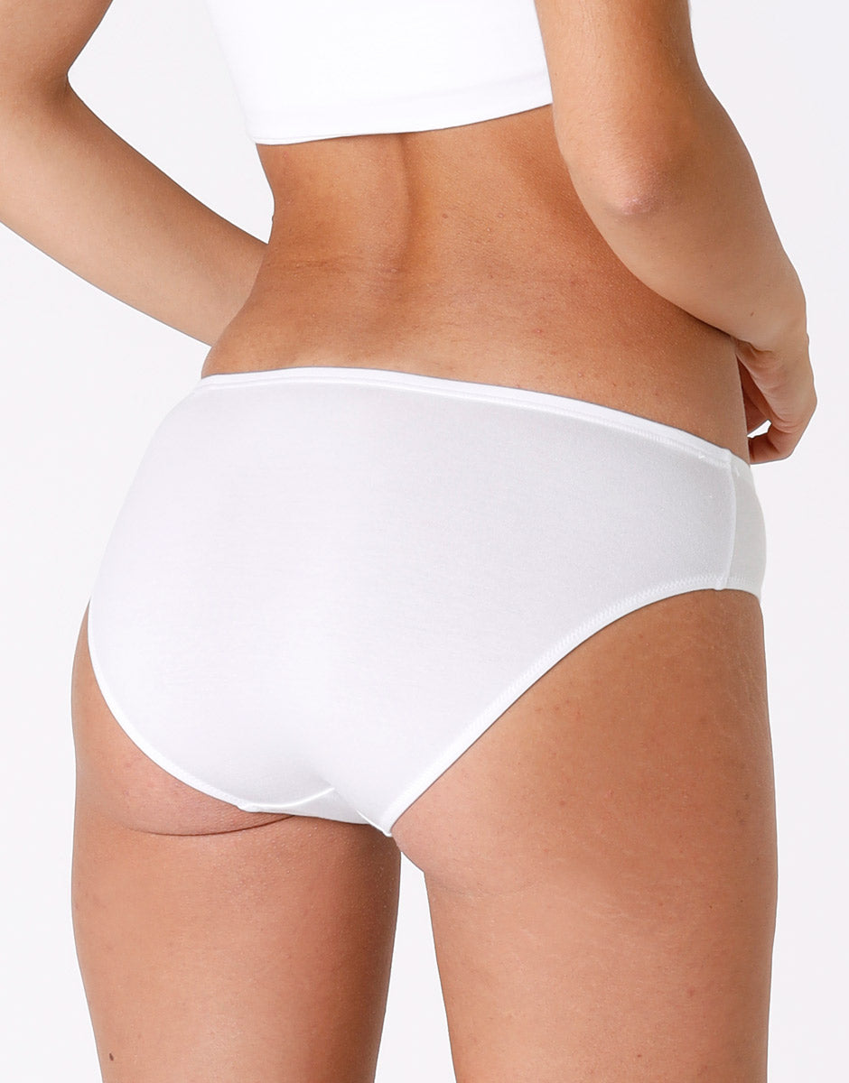Lovable Lovely slip bianco a vita bassa in cotone modal vellutato