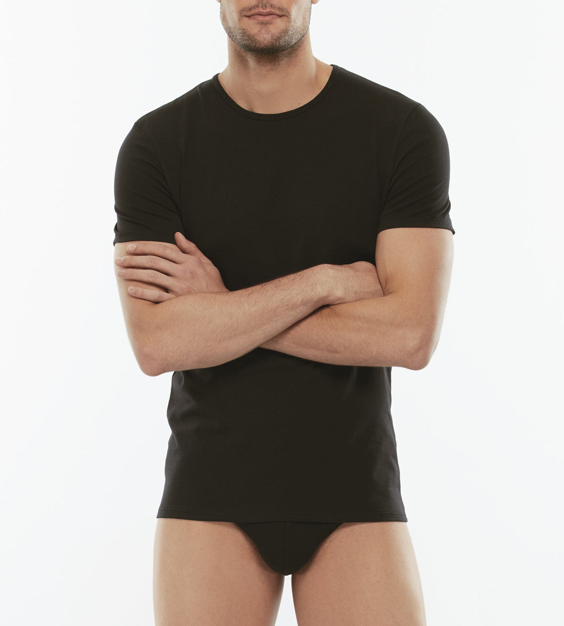 Lovable Basic Soul Cotton Stretch T-shirt girocollo nero