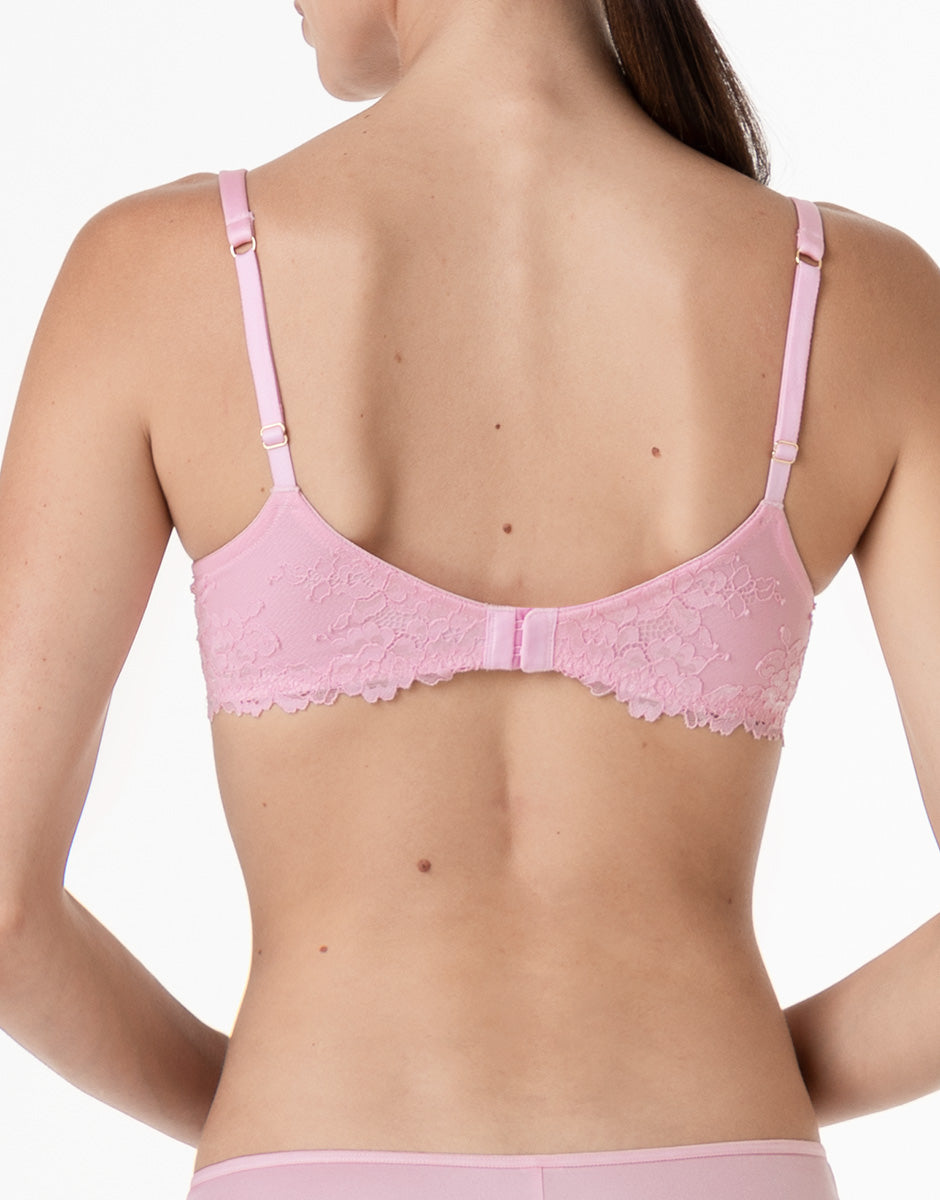 Lovable Lux Lace reggiseno balconette imbottito con ferretto rosa confetto