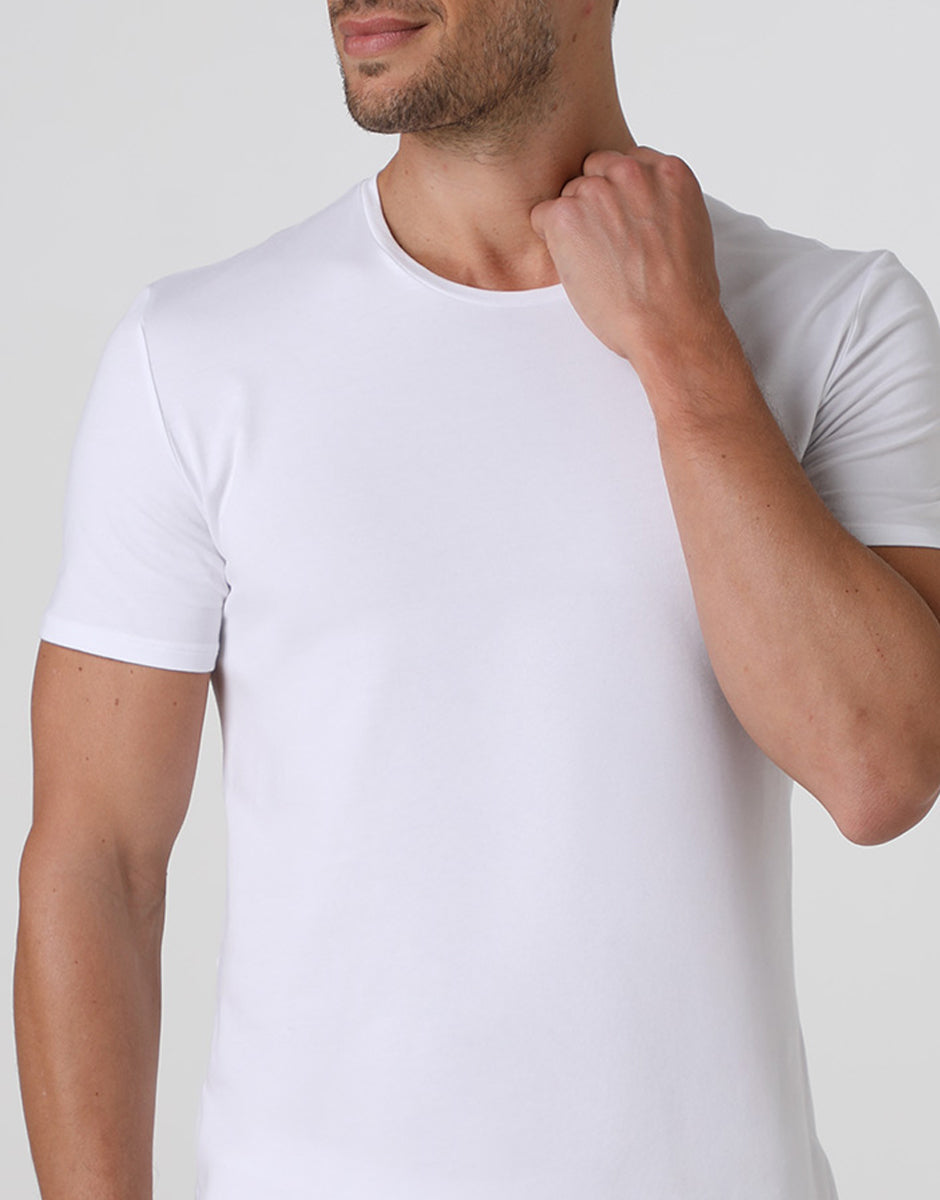 Lovable Basic Soul L6016 T-shirt girocollo in cotone bianca