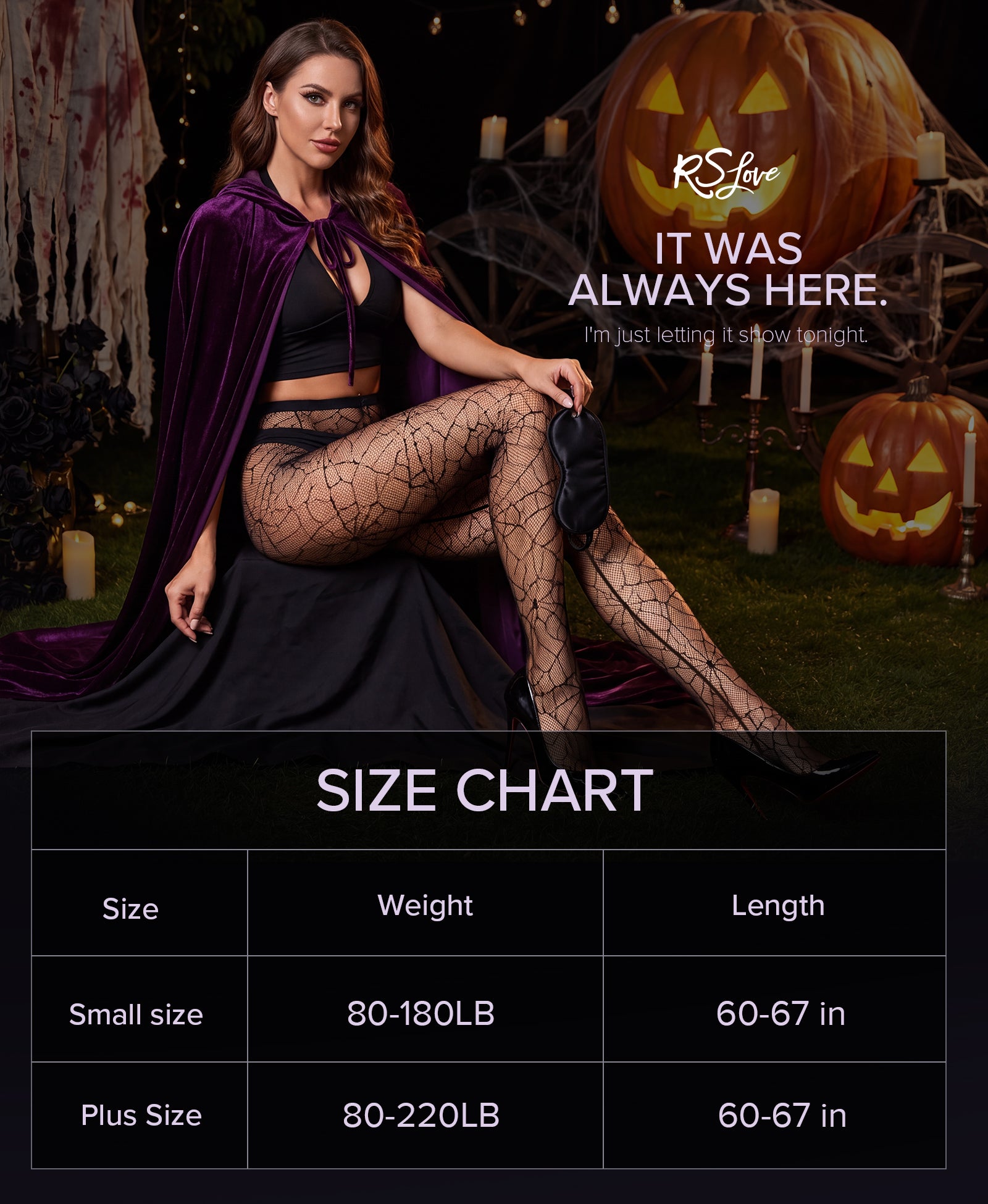 RSLOVE Patterned tights collant a rete ragnatela vita alta
