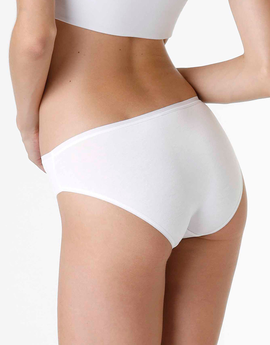 Lovable Lovely slip mini in cotone modal bianco vita bassa