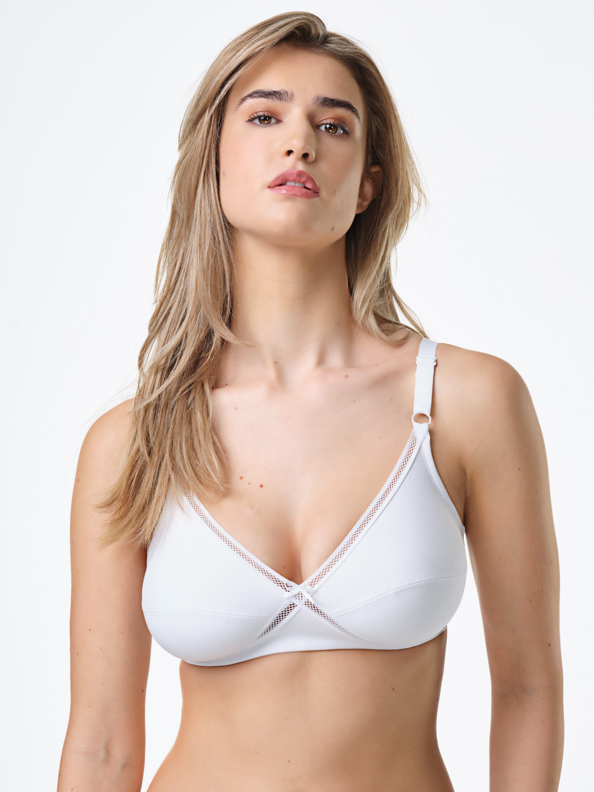 SPIMAN Cotton reggiseno incrociato senza ferretto coppa B